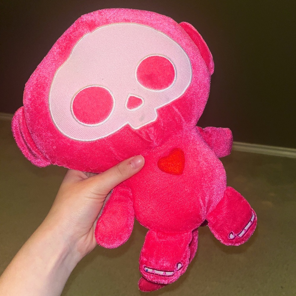 Rare Skelanimals hot pink Marcy Monkey plush stuff animal